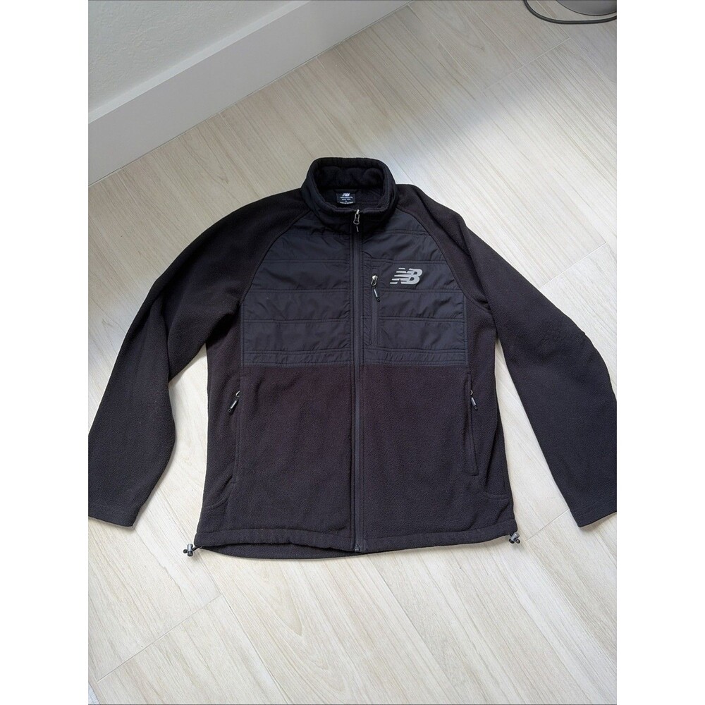 New Balance Black Fleece Jacket Men’s Full Zip Large